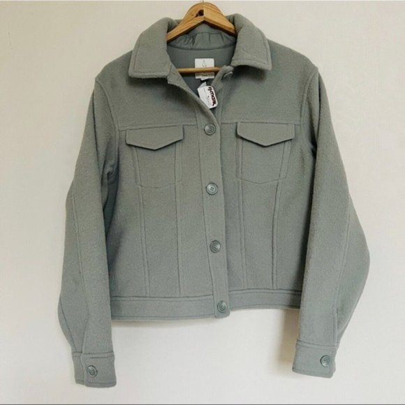 Anthropologie Jackets & Blazers - NEW Anthro JOIE Sz L flannel green jacket shacket shirt